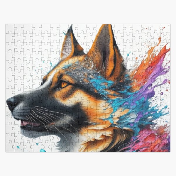 Odog German Shepherd Walks Fairy Forest Jigsaw Puzzle by Peek