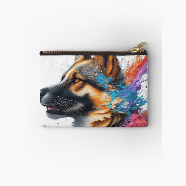 Item preview, Alsatian With Paint Splashes Art Inspired By Dog Breeds designed and sold by CDC40.