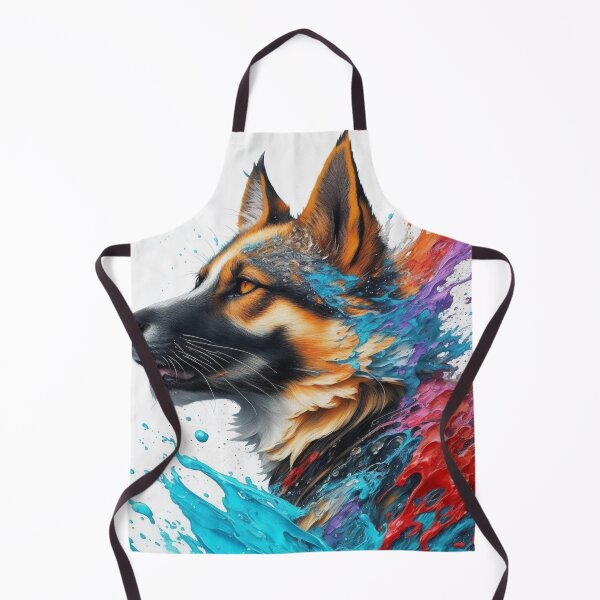 Item preview, Alsatian With Paint Splashes Art Inspired By Dog Breeds designed and sold by CDC40.