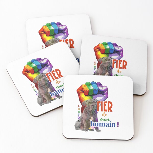 Item preview, Cane Corso dog (Cane corso italiano), Proud of my human, LGBTQ+ for lovers of guard dogs and molossers, in French designed and sold by isaweb.
