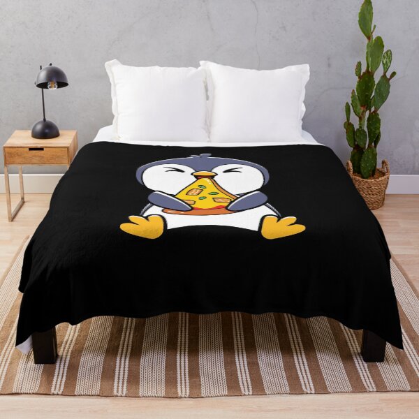 Item preview, Cute Penguin Eating Pizza - Graphic For Pizza Fans, Kids and Adults designed and sold by Dungeon-Heaven.