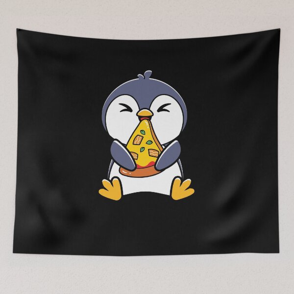 Item preview, Cute Penguin Eating Pizza - Graphic For Pizza Fans, Kids and Adults designed and sold by Dungeon-Heaven.