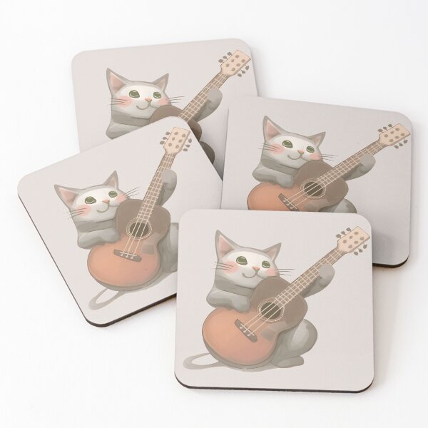 Item preview, Cat musician with guitar designed and sold by KittyKorner0.