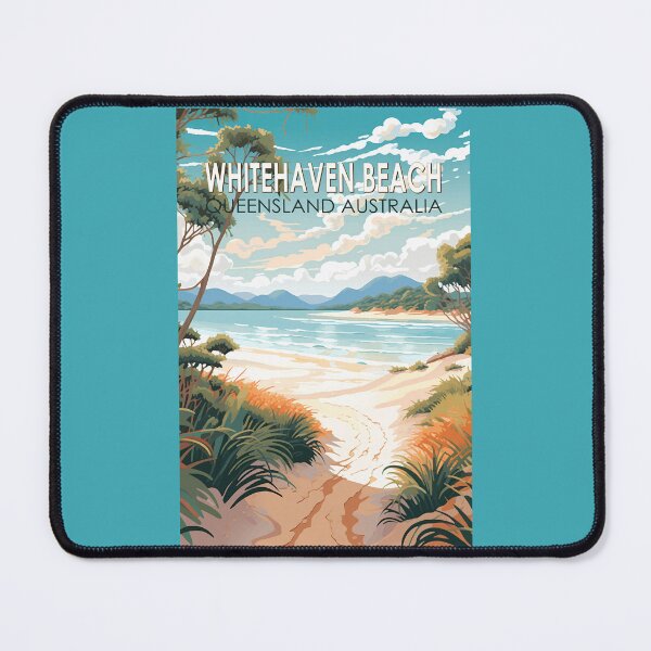 Item preview, Whitehaven Beach Queensland Australia Travel Art Vintage designed and sold by KrisSidDesigns.