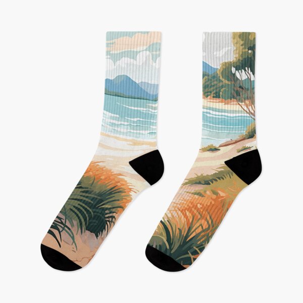 Item preview, Whitehaven Beach Queensland Australia Travel Art Vintage designed and sold by KrisSidDesigns.