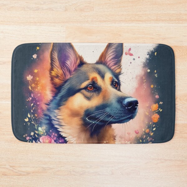 Item preview, Alsatian With Flowers Art Inspired By Dog Breeds designed and sold by CDC40.
