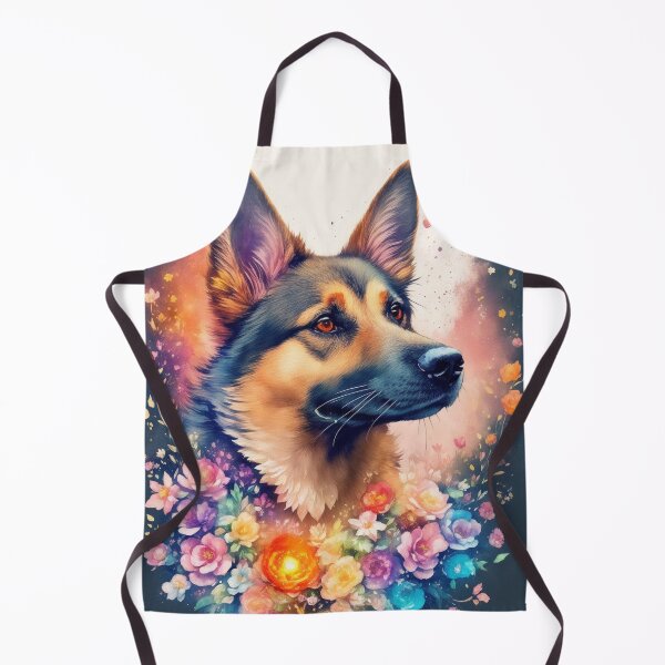 Item preview, Alsatian With Flowers Art Inspired By Dog Breeds designed and sold by CDC40.