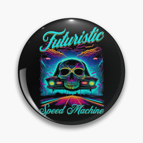 Item preview, Futuristic Speed Machine Skull Car Retrofuturistic Racing Cars Highway Freeway Future Racer Retro Street Race designed and sold by CarantinedChaos.