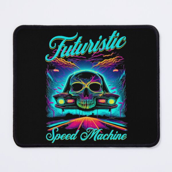 Item preview, Futuristic Speed Machine Skull Car Retrofuturistic Racing Cars Highway Freeway Future Racer Retro Street Race designed and sold by CarantinedChaos.