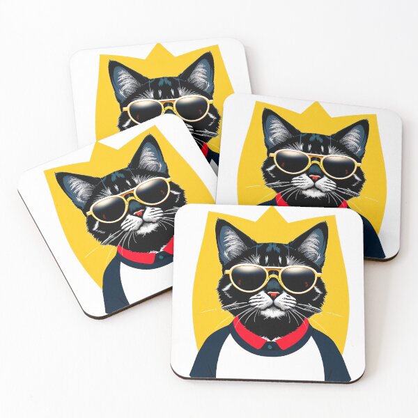 Item preview, Cool cat character in sunglasses in flat style designed and sold by Harmonysens.