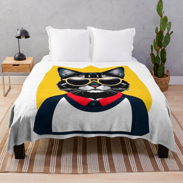 Item preview, Cool cat character in sunglasses in flat style designed and sold by Harmonysens.