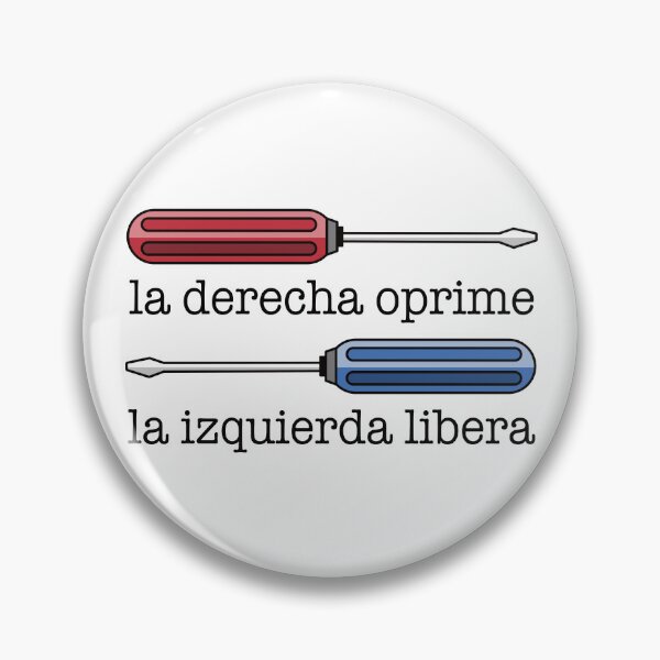 Item preview, Rightie Tightie Leftie Loosie Black outlines - Spanish Translation; la derecha oprime, la izquierda libera designed and sold by Jocelyn Sperduto Art.