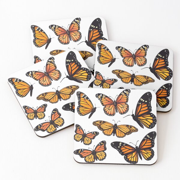 Item preview, monarch butterfly sticker pack orange designed and sold by retrippy.