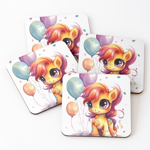 Item preview, Clipart de Cumpleaños de My Little Pony, Arte de Cumpleaños de Pony, Caballo de Fiesta, Pony de Globo, Caballo de Regalo, Suministros de Artesanía de Pastel, Arte de Acuarela designed and sold by CoolorPaint.