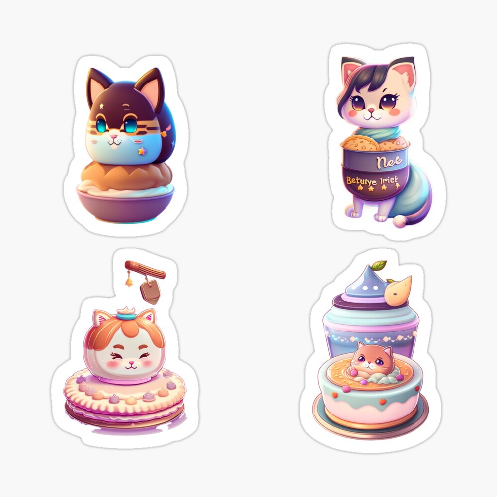 dj cat - space cat - cat pizza - cute cats oval sticker