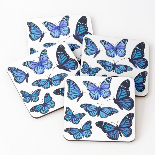 Item preview, monarch butterfly sticker pack blue designed and sold by retrippy.