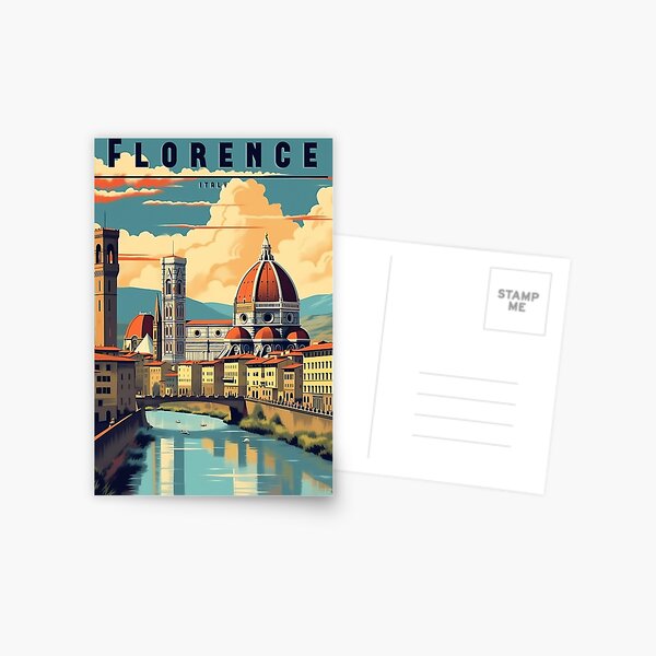 Artikel-Vorschau von Retro Reiseplakat Florenz - Vintage Wandkunst, designt und verkauft von StrasserArt.