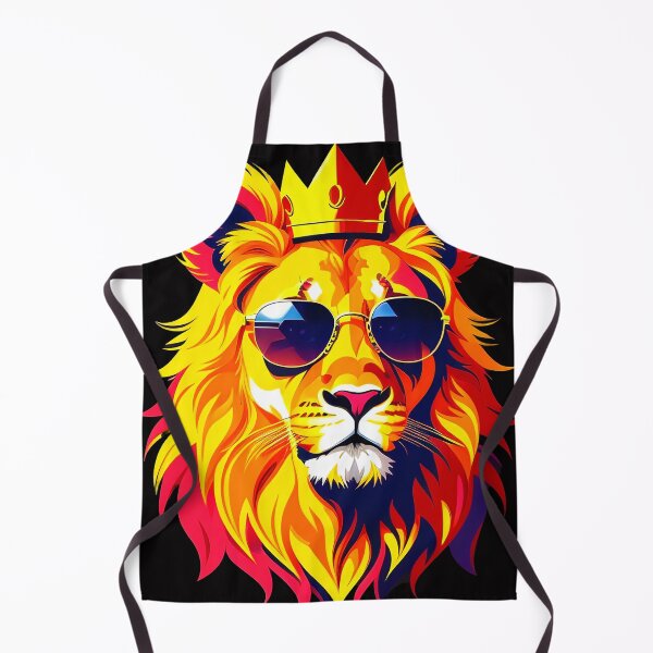 Item preview, Cool lion character in sunglasses wearing a crown. Vibrant colors designed and sold by Harmonysens.