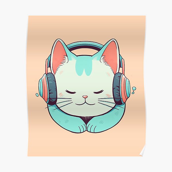 Turn Up the Mew-sic DJ Cat | Sticker