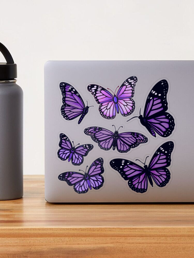 monarch butterfly sticker pack purple' Sticker