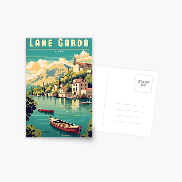 Artikel-Vorschau von  Retro Reiseplakat Gardasee - Vintage Wandkunst, designt und verkauft von StrasserArt.