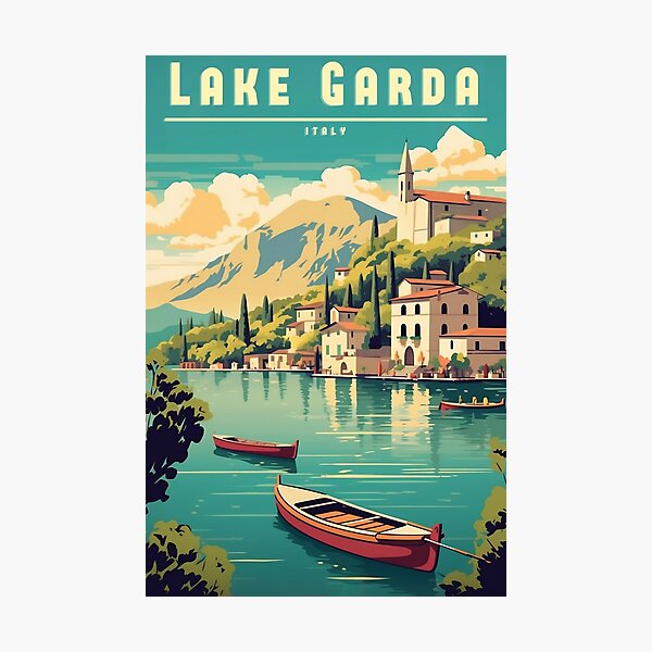 Item preview,  Retro Travel Poster Lake Garda - Vintage Wall Art designed and sold by StrasserArt.