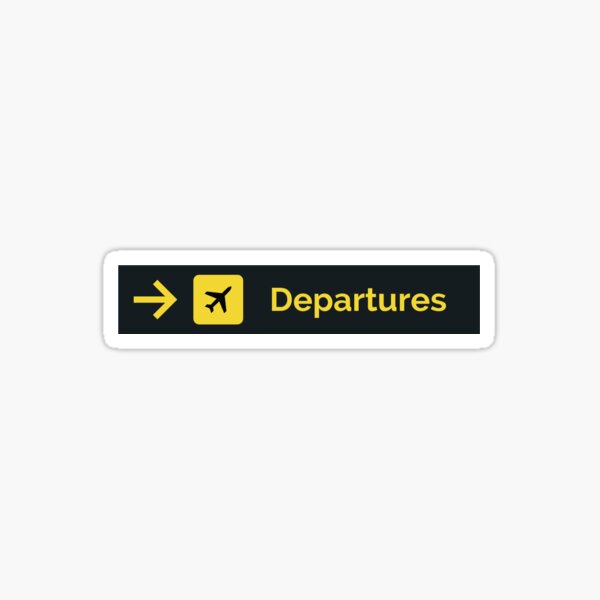 Item preview, Airport departure sign sticker designed and sold by theirishtea.