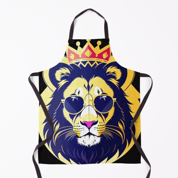 Item preview, Cool lion character in sunglasses wearing a crown. Vibrant colors designed and sold by Harmonysens.