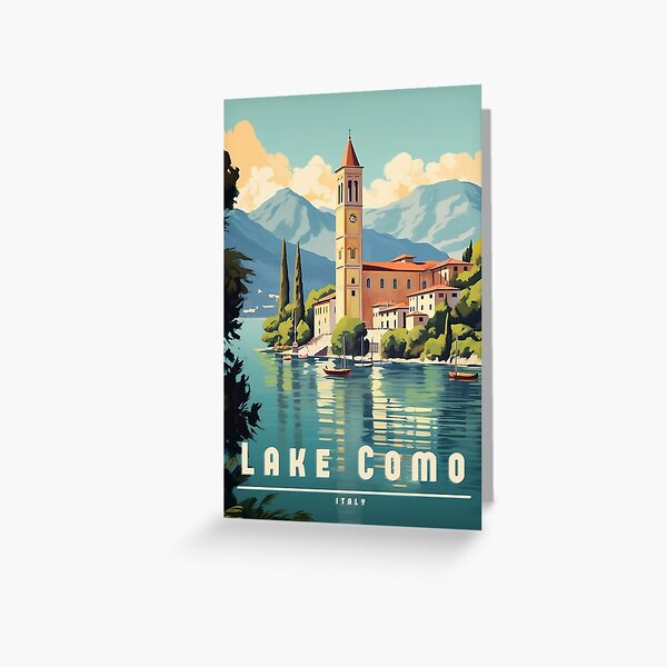 Item preview, Retro Lake Como Travel Poster - Vintage Wall Art designed and sold by StrasserArt.