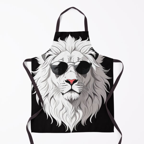 Item preview, Cool white lion character in sunglasses wearing a crown. Vibrant colors designed and sold by Harmonysens.