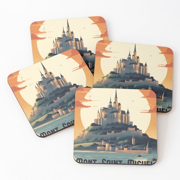 Item preview, Mont Saint-Michel Retro Travel Poster - Vintage Wall Art designed and sold by StrasserArt.