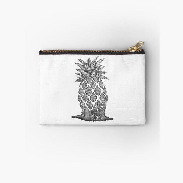 Item preview, Surreal black and white artwork of a melting pineapple designed and sold by CharsyArt.