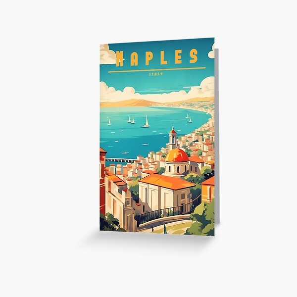 Item preview, Naples Retro Travel Poster - Vintage Wall Art designed and sold by StrasserArt.