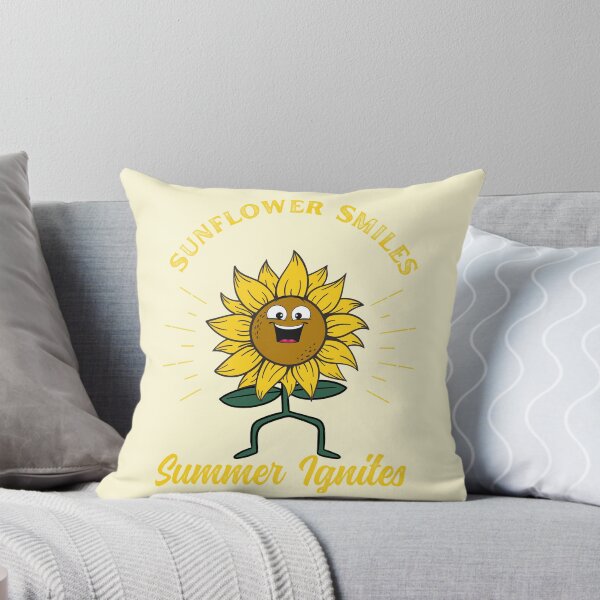 Artikelvorschau, Sunflower Smiles Summer Ignites - Sonnenblumen-Motivationszitat entworfen und verkauft von Heartee.