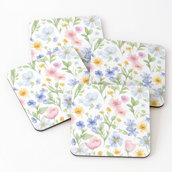 Item preview, Wildflowers Pattern In Pretty Pastel Shades designed and sold by BBGIFTSUK.