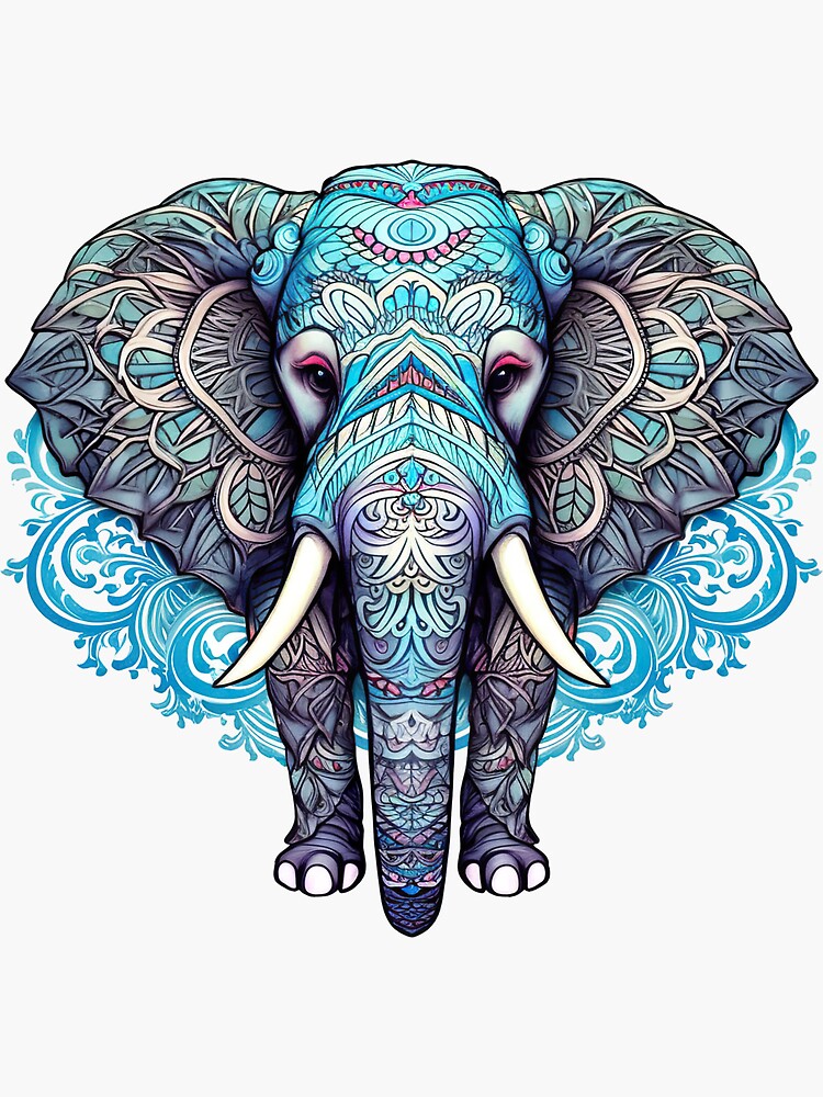 elefante mandala para colorear