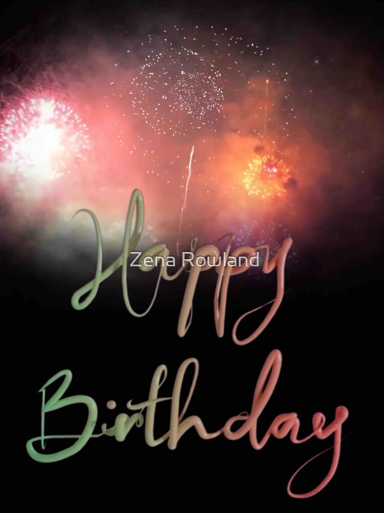 “Happy Birthday " Sticker for Sale by Zena Rowland | Redbubble