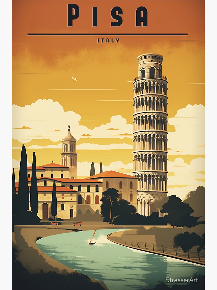 Florence Retro Travel Poster - Vintage Wall Art Poster by StrasserArt