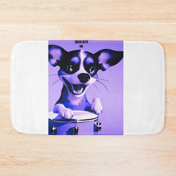 Item preview, Dog plays drums designed and sold by mywhimsicalworld7.