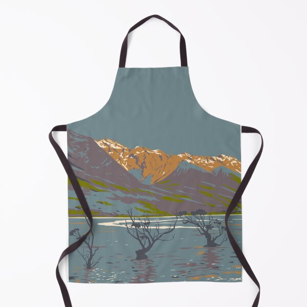 Item preview, Lake Wanaka in Glenorchy Otago South Island New Zealand WPA Art Deco Poster  designed and sold by patrimonio.