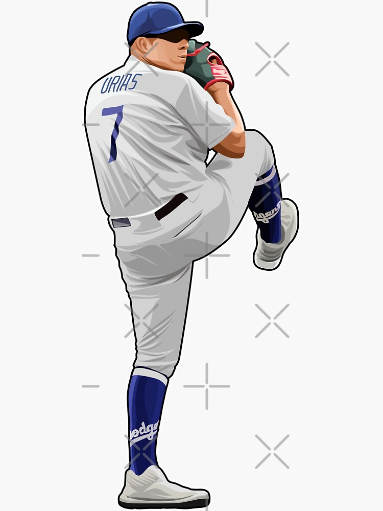 Julio Urias #7 LA Dodgers Mexico White ALL OVER PRINT BASEBALL