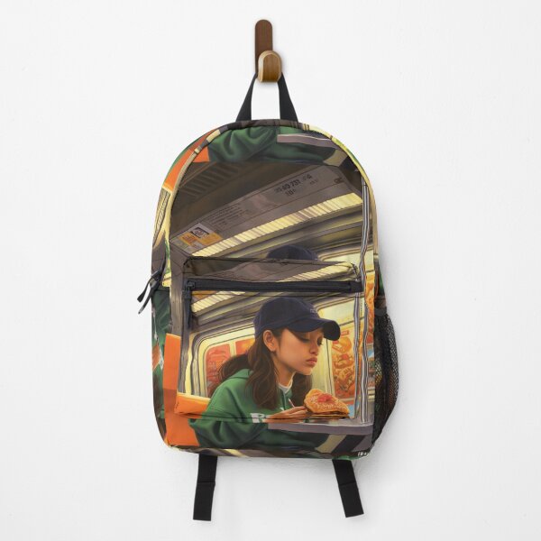 Item preview, Eating a hamburger in the subway designed and sold by ivanmejia.