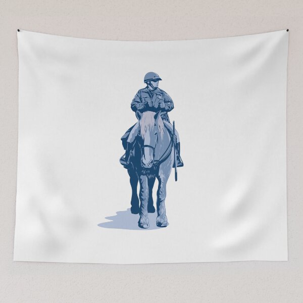 Item preview, Horse Mounted Patrol Police Officer Front View WPA Art designed and sold by patrimonio.