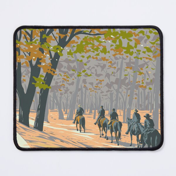 Item preview, Horseback Riding in Yosemite National Park California WPA Art Deco Poster  designed and sold by patrimonio.