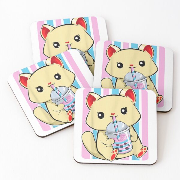 Item preview, Gato bebiendo Boba LGBT-Q Orgullo transgénero designed and sold by LLMFashionista.