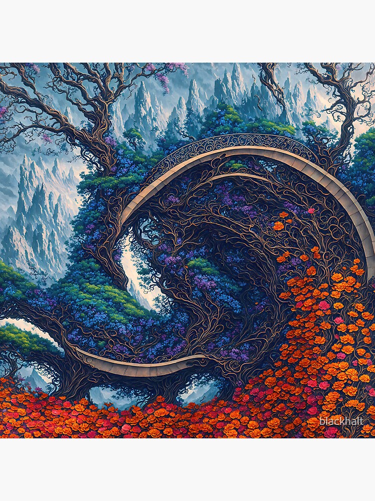Thumbnail 3 of 3, Sticker, DeepDream #8548650983860 designed and sold by blackhalt.