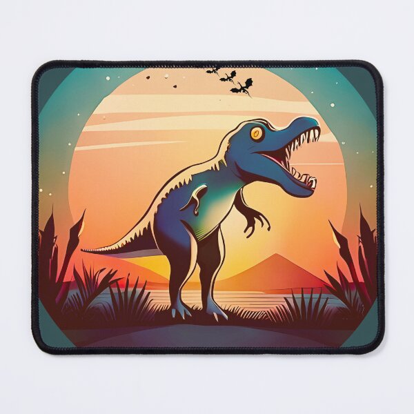 Item preview, Dinosaur near beach with sun view at back designed and sold by Dream Vibe.