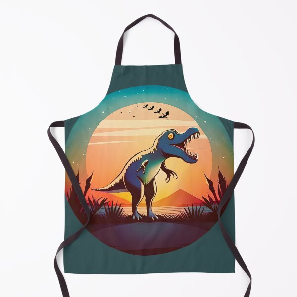 Item preview, Dinosaur near beach with sun view at back designed and sold by Dream Vibe.