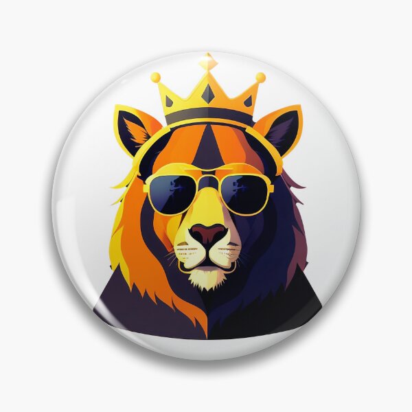 Item preview, Cool bear character in sunglasses wearing a crown. Vibrant colors designed and sold by Harmonysens.