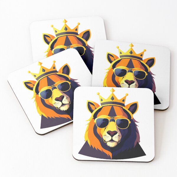 Item preview, Cool bear character in sunglasses wearing a crown. Vibrant colors designed and sold by Harmonysens.